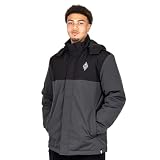 Borussia Mönchengladbach Übergangsjacke „Spring“ | Offizieller Fanartikel Fohlenshop | Gladbach Jacke Dunkelgrau Kapuze Abnehmbar (DE/NL/SE/PL, Alphanumerisch, 3XL, Regular, Regular, Schwarz-Grau)