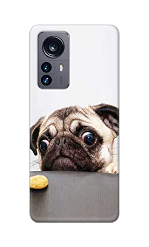 Image of PRINTFIDAA� Printed Hard Back Cover Case for Xiaomi 12 Pro Back Cover (Pug Dog) -2808