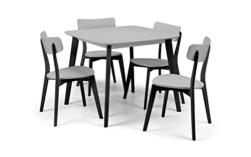 Julian Bowen Casa Square Dining Table Grey/Black, One Size - Image 3