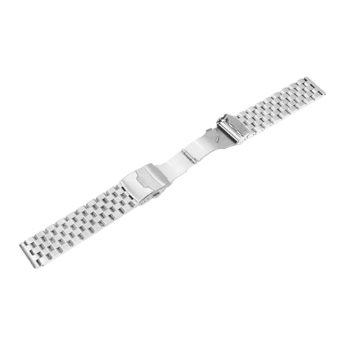 Image of Brushed Metal Watch Bands for Men Women Solid Stainless Steel Watch Band 18 /20 /22 /24 /26mm Watch Bracelet Strap Deployment Double Lock Deployment Buckle Black Silver Blue Gold