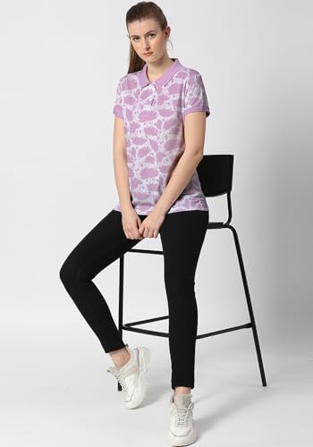 Image of Wear Your Opinion Women's All Over Printed Polo Collar Neck T-Shirt
