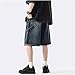QJK Streetwear Baggy Summer Jorts Y2K Shorts Vintage Acid Wash Jean Shorts Fashion Jorts (Vintage Dark Denim,M,Medium)