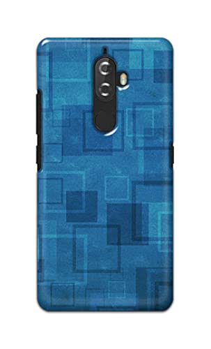 Image of Printed Hard Back Cover Case for Lenovo K8+ Plus Back Cover (Plain Azure Blue) -1302