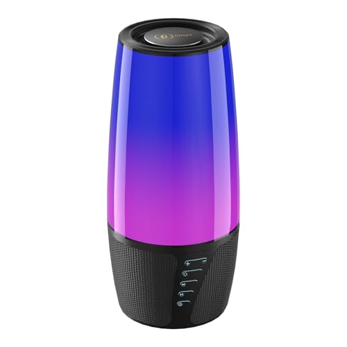 Ooyi Bluetooth Speaker with Lights 40W 360° Stereo, Bluetooth 5.3 (100ft), IPX6 Waterproof, 9 Color LED, 12H Playtime (5600mAh) - Home/Outdoor/Party/Beach, Ideal Birthday (Colorful)