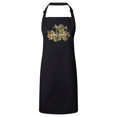 Tablier cuisine premium noir Botticelli peintre célèbre portrait art
