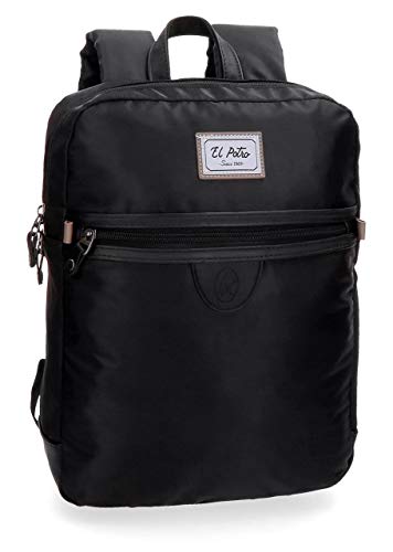 El Potro Pipe Mochila para Portátil 13  Negro 26x35x10 cms Poliéster 9.1L