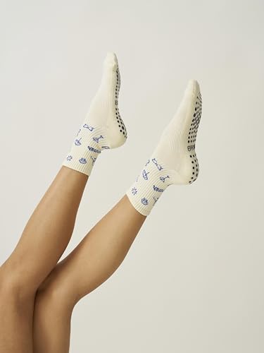 Image of Shapes Studio Half Calf Grip Socks, Cute Fruit Pilates Socks, Ruffle Socks, Non-Slip for Barre Yoga