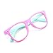 JUSLINK Blue Light Glasses for Kids, Flexible Computer Blue Light Blocking Glasses for Boys and Girls Age 4-13(Pink-green)
