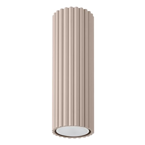 SOLLUX lighting Lámpara de Techo - Foco de Techo de Aluminio - 1 Pantalla - Lámpara LED - Taupe Karbon