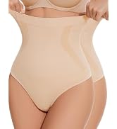 YADIFEN Tummy Control Thong Shapewear for Women High Waist Body Shaper Briefs Seamless Thong Shap...