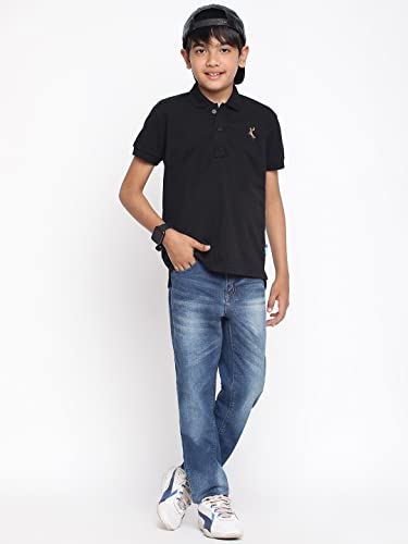 Image of Li'l Tomatoes Boys Pique Cotton Polo T-Shirt | Classic Collar & Button Placket | Soft & Breathable Summer Wear | Casual Comfort | 3-16 Years