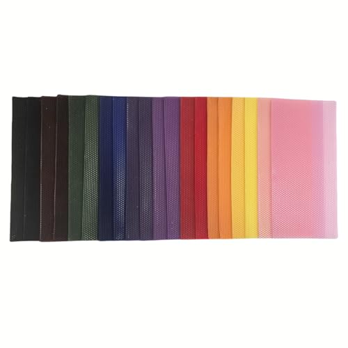 XIANGZHU DIY Candles, Beeswax Honeycomb Candle Sheet, Candle Making kit - 20 pcs (8 * 16in) in 20 Colors with Cotton Wicks, Beeswax Sheet Kit Beeswax Candle Kit