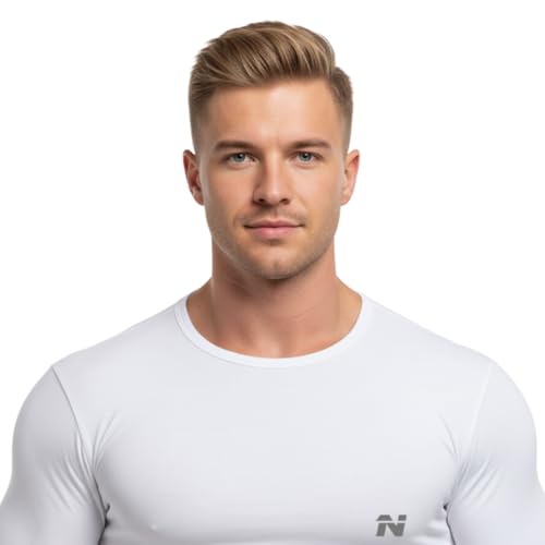 NINQ Mens Skinny Fit Gym T-Shirt – Dry Fit Gym Wear for Training, Running, Fitness Workouts, Sports, Athletic Performance, and Exercise Compression t Shirt for Men - Image 6