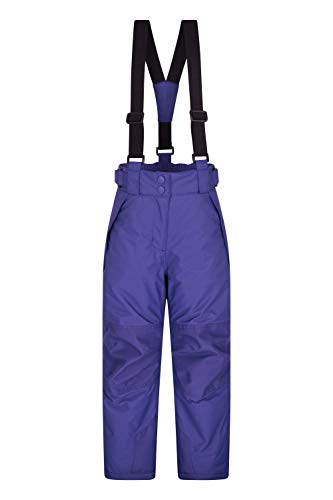 Mountain Warehouse Falcon El esquí Extremo de los Cabritos - los Fondos Grabados de Las Costuras, Pantalones de los niños Impermeables, Polainas Azul Marino 13 Años