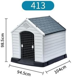 Plastic Pet Kennel House Weatherproof For Indoor And Outdoor Pet Shelter (413)