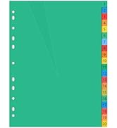 Amazon | Ciieeo 仕切りカード インデックス シート A4 11穴