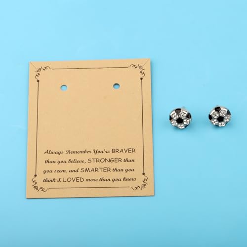 FUSTMW Soccer Earring Studs Soccer Gifts for Soccer Lover Earring Soccer Team Gifts Soccer Jewelry Soccer Gifts for Player Coach4