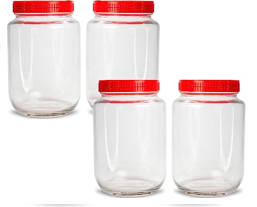 Feildoo Glass Jar 1.5litter Round pickle Jars for kitchen home