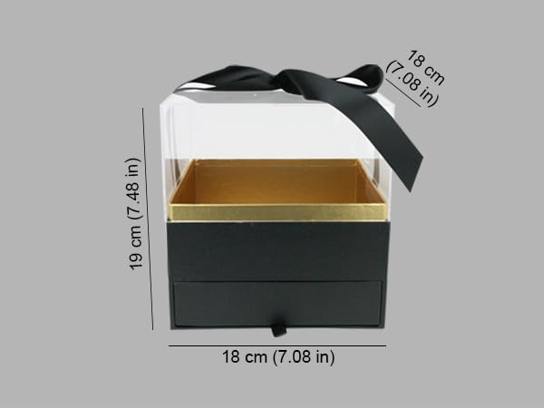 Boîte cadeau noire avec tiroir pour protéger et sublimer vos créations