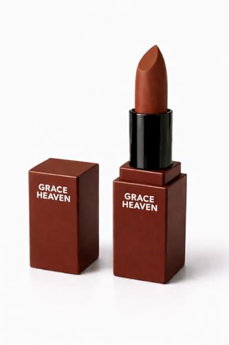Image of Grace Heaven Matte Lipstick, Long Lasting, Smudge-Proof, Lightweight Formula, Bullet Lipstick (Brown)
