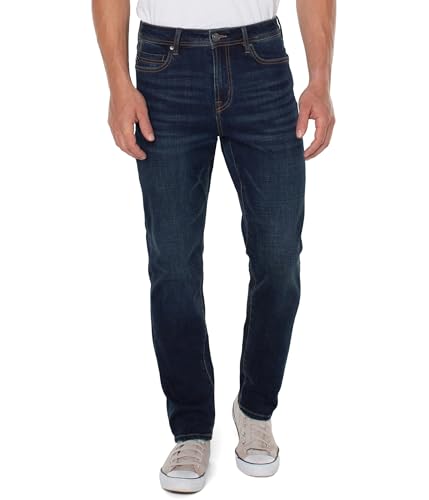 Liverpool Men's Kingston Modern Straight Coolmax Denim