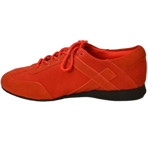 Ultimate Hybrid Dance Shoe - Red Suede (west Coast Swing, line Dance, Salsa, Practice)2