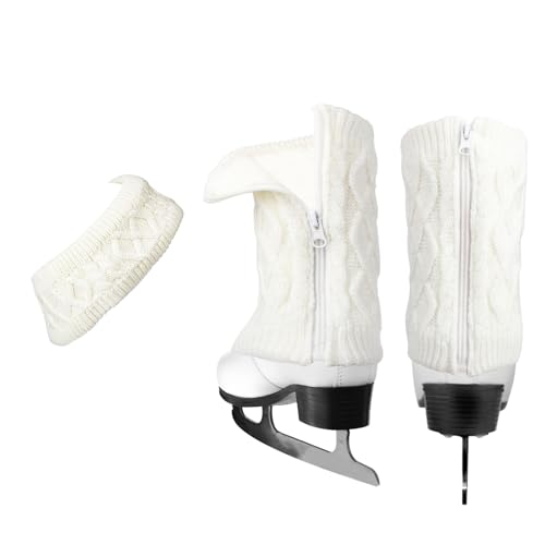 TUYUU Warm knit Fleece Lined Leg Warmers and Headband Set for Figure Skating Hockey Skating Ice Skating.Skating Accessories