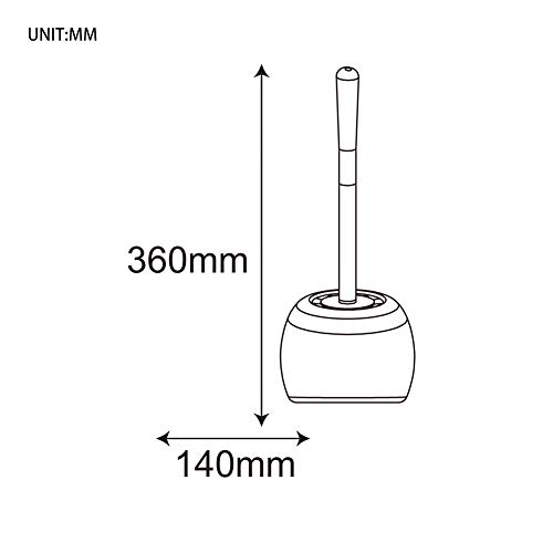 Ibergrif M33010R-JUNIOR, Red Ground Toilet Brush Holder, Bath Caddy with Brush, Plastic - Image 2