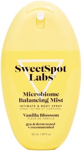 SweetSpot Labs Vanilla Blossom Microbiome Balancing Spray, Feminine Spray for Odor Control & Skin Microbiome Support, 1.69 oz.