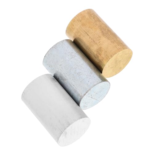 OSOLADY 3pcs Set Density Experiment Materials Iron Density Cylinders Density Cylinders for Experiment Iron Cylinders Specific Gravity Density Cylinder Copper Iron Aluminum Plastic