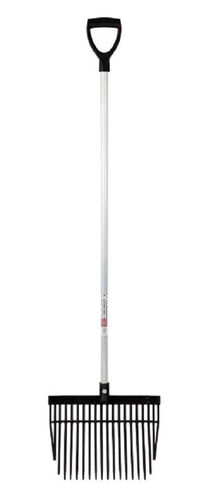 Red Gorilla Bedding Fork with D Handle Black Lightweight For Stable Bedding Mucking Out Pitchfork for Hay and Garden Compost 157cm Long