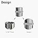 Naiture Brass 1/2 NPT Female Threaded Pipe Fitting Coupling, Chrome Finish