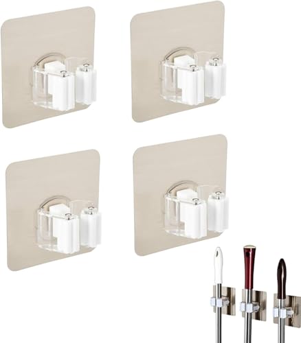 HABITMOBEL Armario 181 Suelo baño escobero despensero almacenaje Multiusos 1 Puerta Acabado Blanco 180cm 4 Colgadores escoberos Incluidos 181cm Alto - imagen 5