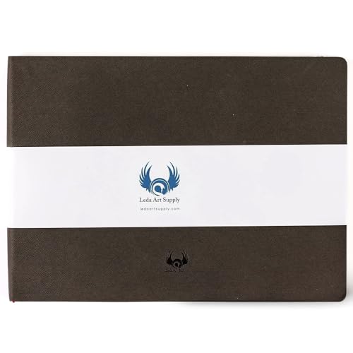 Landscape-Shaped Sketchbook, 8.25 x 11.25 inches, Lays Flat Flexible Sketch Book for Artists, Ideal for Ink, Water Color, Pen, Pencils, 160 Tear Resistant Pages, Size: Landscape Large, Leda Art Supply