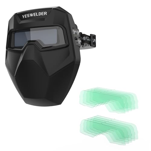 Image of YESWELDER True Color Auto Darkening Welding Goggles, Wide Shade Range 4/5-9/9-13 with Grinding, Welding Glasses Welder Mask Welding Helmet for TIG MIG ARC Plasma Cut & 10PCS Outer Replacement Lens Cov