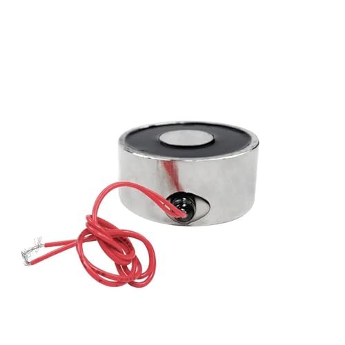 Electroimán de DC12V 24V solenoide redondo P65 30 con capacidad de sujeción para elevación de 80Kg 3
