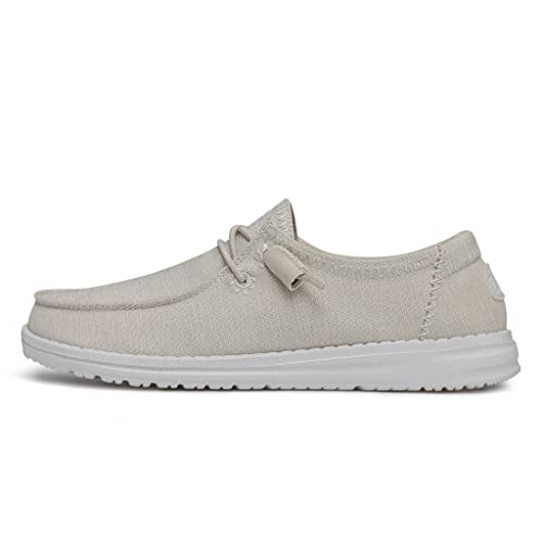 Image of HEYDUDE Wendy Star Loafers for Little, and Big Kid - Textile Upper with Lace Detailing, Removable Insole, Chic and Nice