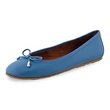 Entrée facile Aerosoles Ballerines plates Pia pour femme, Cuir indigo, 41 EU