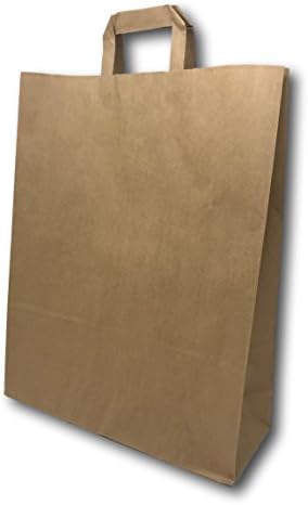 250 Sacs Papier Taille Moyenne Kraft écru Avec Poignée 16 Litres