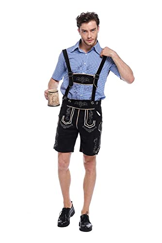 FUFUYO Heren Oktoberfest Beierse Traditionele Lederhosen Kostuum Duitse Bier Festival Fancy Dress Outfits - Afbeelding 7