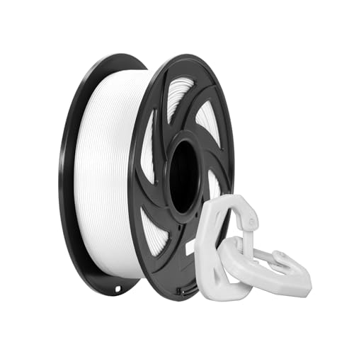 TRONXY High Speed PETG Filament 1.75mm ±0.03, White Rapid 3D Printer Filament Up to 600mm/s Printing Speed,1KG Spool for