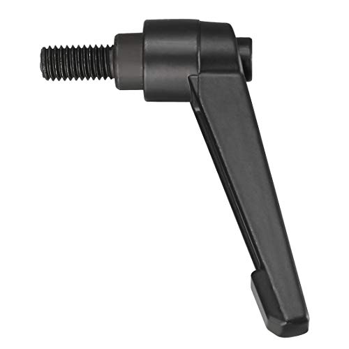 Image of uxcell M8 x 15mm Handle Adjustable Clamping Lever Thread Push Button Ratchet Male Threaded Stud Knobs Locking Rotating Screw Handles Quick Release Bolt Black 2pcs