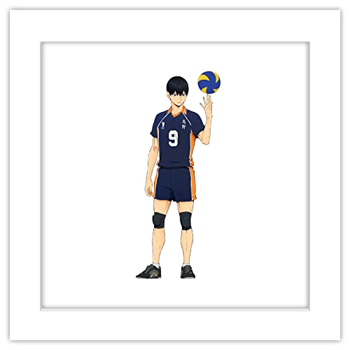 Poster Haikyu Tobio Kageyama en cadre blanc idée cadeau anniversaire otaku