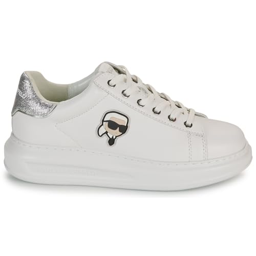 Karl Lagerfeld Kapri Karl NFT Leather Woman White Silver2