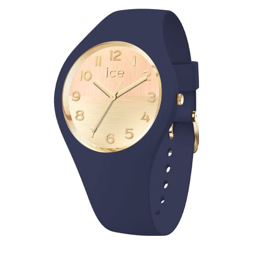 Ice-Watch - ICE horizon Night gold - Blaue Damenuhr mit Silikonarmband - 021363 (Small)