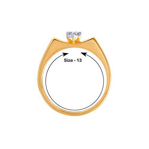 P.C. Chandra Jewellers Women's Metal Yellow-Gold 18k (750) Yellow Gold Metal and Diamond Ring - Image 4