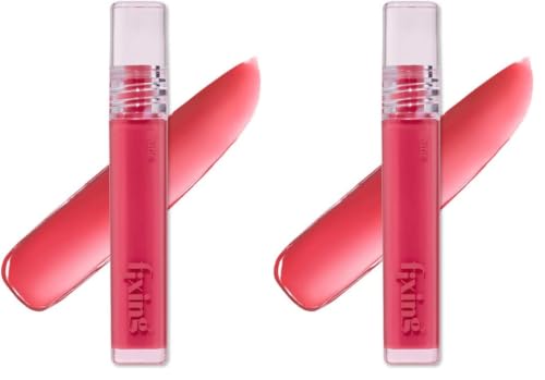 Image of ETUDE Glow Fixing Tint for Plump & Fuller Lips| Non-Sticky, Moisturising, Vegan Gloss| Shade 04-Chilling Red, 3.8g (Pack of 2)