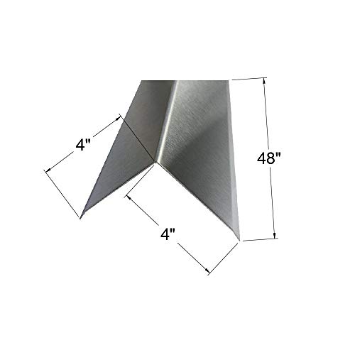 304 Brushed Stainless Steel Corner Guards, Protective Angles, 48
