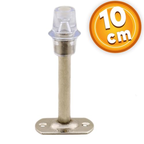 10 cm Krom Metal, Vidalı ve Silikonlu Kapı Stoperi Tamponu