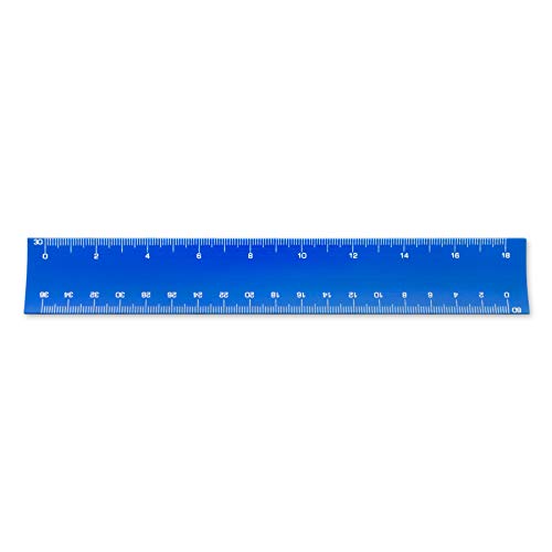Image of Alumicolor 6-inch Aluminum Engineer Hollow Scale for School, Office, Art and Drafting, 6IN, Blue
